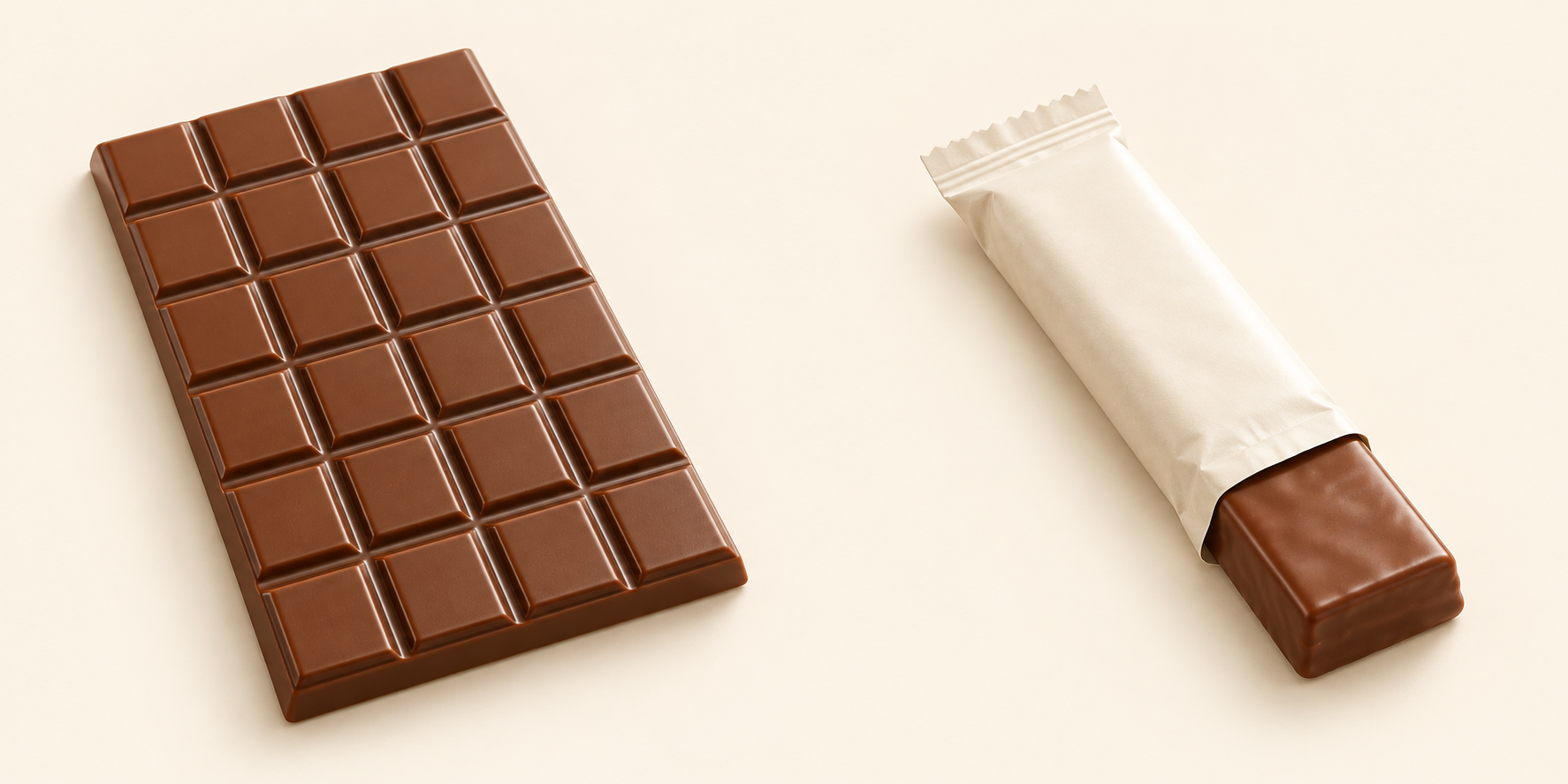 A large segmented chocolate slab